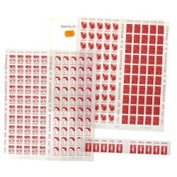 Lot de 2 feuilles de timbres neufs avec 