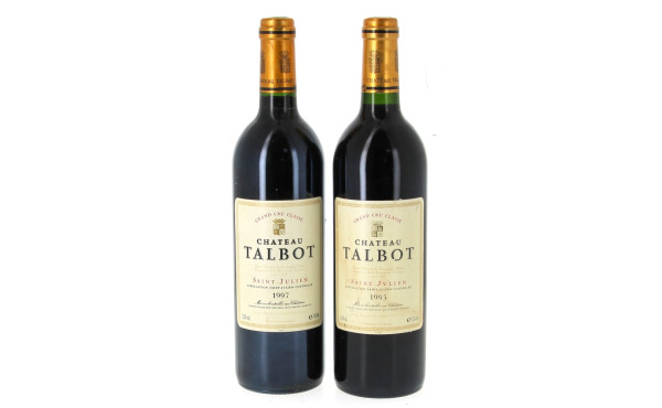Lot de 2 bouteilles: - 1 B Ch TALBOT 19
