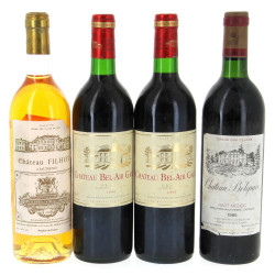 Lot de 4 bouteilles: - 1 B Ch Filhot 19