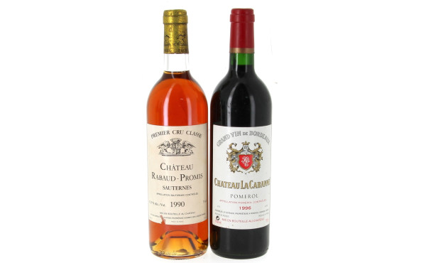Lot de 2 bouteilles: - 1 B Ch Rabaud P