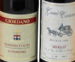 Lot de 4 bouteilles: - 1 B MERLOT 1996 