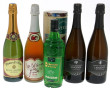 Lot de 5 bouteilles: - 3 B de vin blan