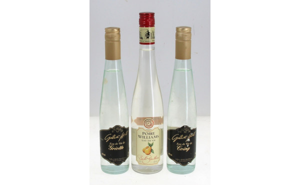 Lot de 3 B d'eau de vie : Poire Williams