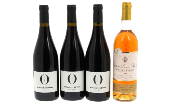 Lot de 4 bouteilles: - 3 B rouge AOP Lu