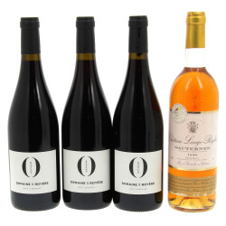 Lot de 4 bouteilles: - 3 B rouge AOP Lu