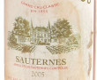 2 B Ch CAILLOU 2005 2e GCC Sauternes Bar