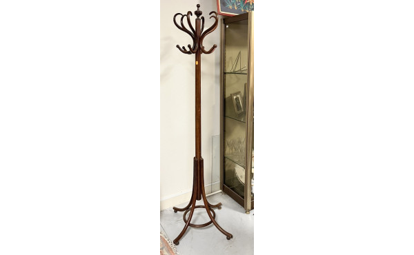 Porte-manteaux "perroquet" en bois cintr