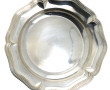Plat rond à bords contours en argent 800
