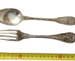 Fourchette et cuillère dépareillées en a