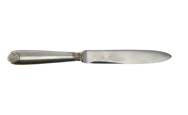 Couteau manche argent fourré, poinçon mi