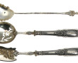 Deux petits couverts de service, manches
