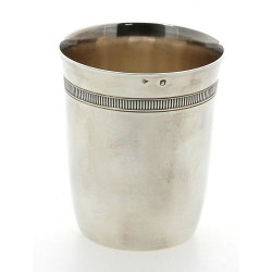 Timbale en argent, poinçon minerve, déco