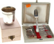 11 fourchettes à gâteaux en métal argent