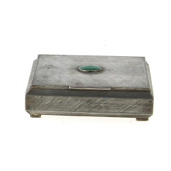 Coffret à bijoux en argent 800ème, couve