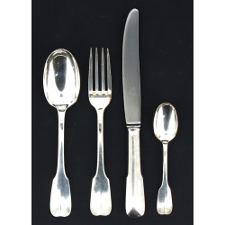 Ménagère en métal argenté modèle uniplat