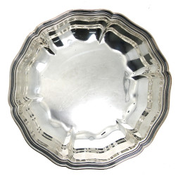 Plat creux à bords contours en argent 80