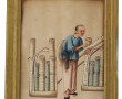 Paire de gouaches chinoises à décor de s