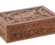 Coffret à cigares en bois sculpté, couve