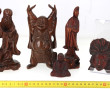 CHINE Xxème - Trois sujets en bois sculp