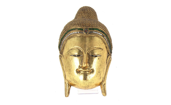 Visage de Bouddha à suspendre en bois do