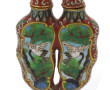 Tabatière double en cloisonné à décor de