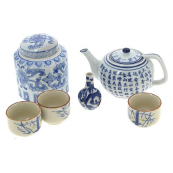 CHINE Xxème - Lot de 3 pièces en porcela