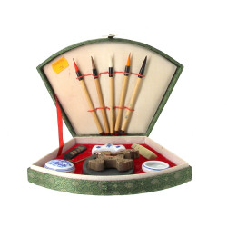 Coffret à calligraphie en coffret gainé 