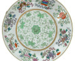 CHINE - Deux assiettes creuses en porcel