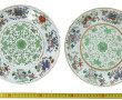 CHINE - Deux assiettes creuses en porcel