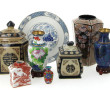 ASIE - Lot comprenant 2 vases en cloison
