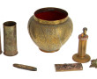 Lot comprenant : un briquet en cuivre : 