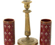 Flambeau XIXème en bronze doré (choc à l