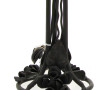Pied de lampe en fer forgé à décor flora