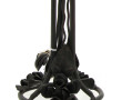 Pied de lampe en fer forgé à décor flora