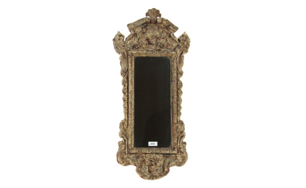 Miroir en bois sculpté patiné couleur ar