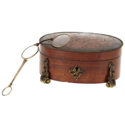 Coffret Napoléon III en placage et marqu