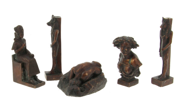 5 petits sujets en bronze, éditions mode