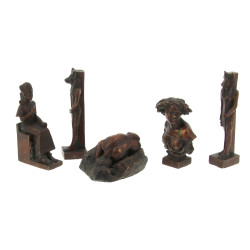 5 petits sujets en bronze, éditions mode