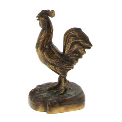 Petite bronze figurant un coq, H 15,5 cm