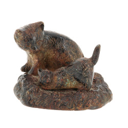"Chatte et son chaton", petit sujet pati