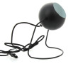 Lampe à poser en métal noir, cordon noir