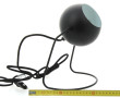 Lampe à poser en métal noir, cordon noir