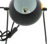 Lampe à poser en métal noir, cordon noir