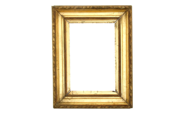 Cadre ancien en bois et stuc doré, dim° 