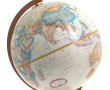 Globe terrestre à base circulaire en boi