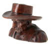 Buste de vieux breton, sujet en bois scu