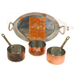 Plat ovale en cuivre, L 26,5 x P 18 cm e