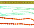 Collier vintage 3 rangs en perles de ver