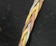 Bracelet 3 ors à maille tressée, 750ème,