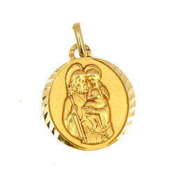 Médaille St Christophe en or jaune 18 ca